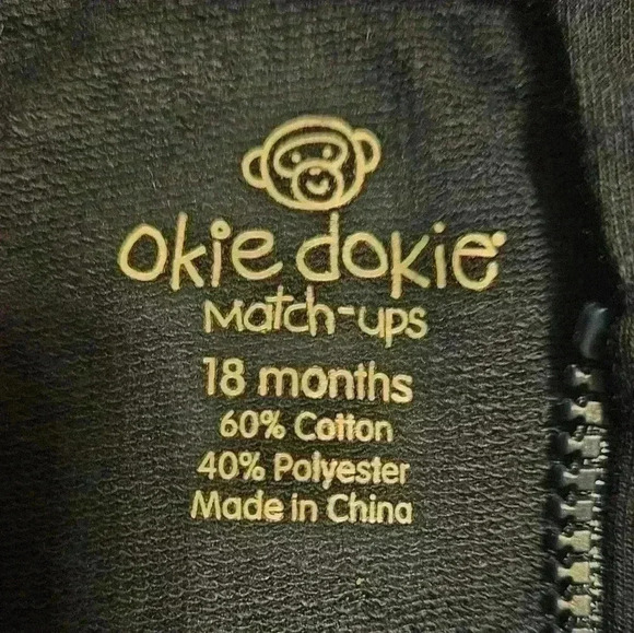 Okie Dokie Boys Navy Blue Lightweight Hoodie Size 18 Months - Picture 3 of 7